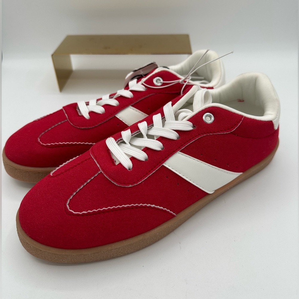 SINCERLY JULES Red & White Memory Foam Sneakers NWT | Size 8 | Sierra - Picture 4 of 10